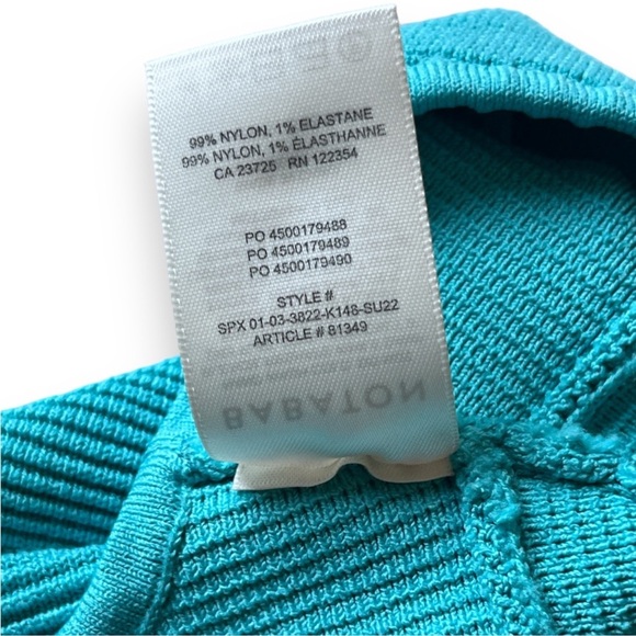 Babaton Carlotta Sculpt Knit Deep V Neck Tank Compressive XS Aqua EUC - Picture 12 of 15